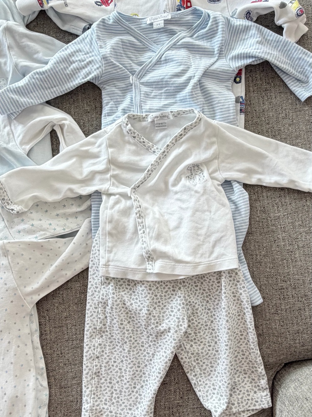 kissy kissy baby 3-6 months bundle of 9 multicolor pajamas - Picture 3 of 12